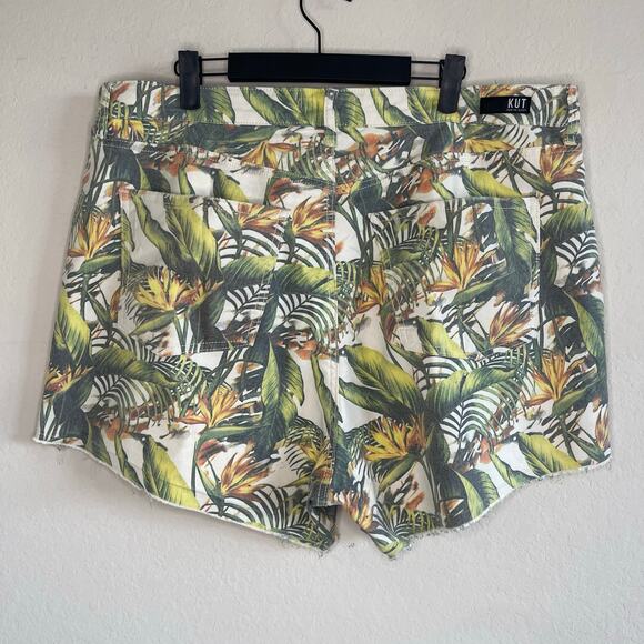 KUT from the Kloth Jane High-Rise Shorts in Tropical Print Women’s - Size 18W - Picture 7 of 7